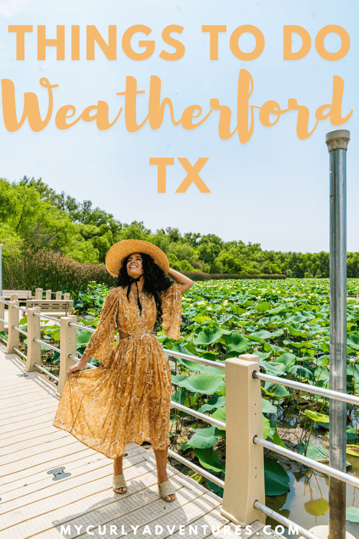 a woman strolling in weatherford texas