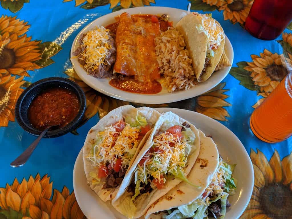 a plate of food on a table