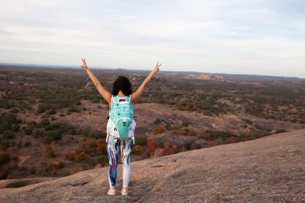 Hiking Enchanted Rock in Fredericksburg Texas With High Sierra