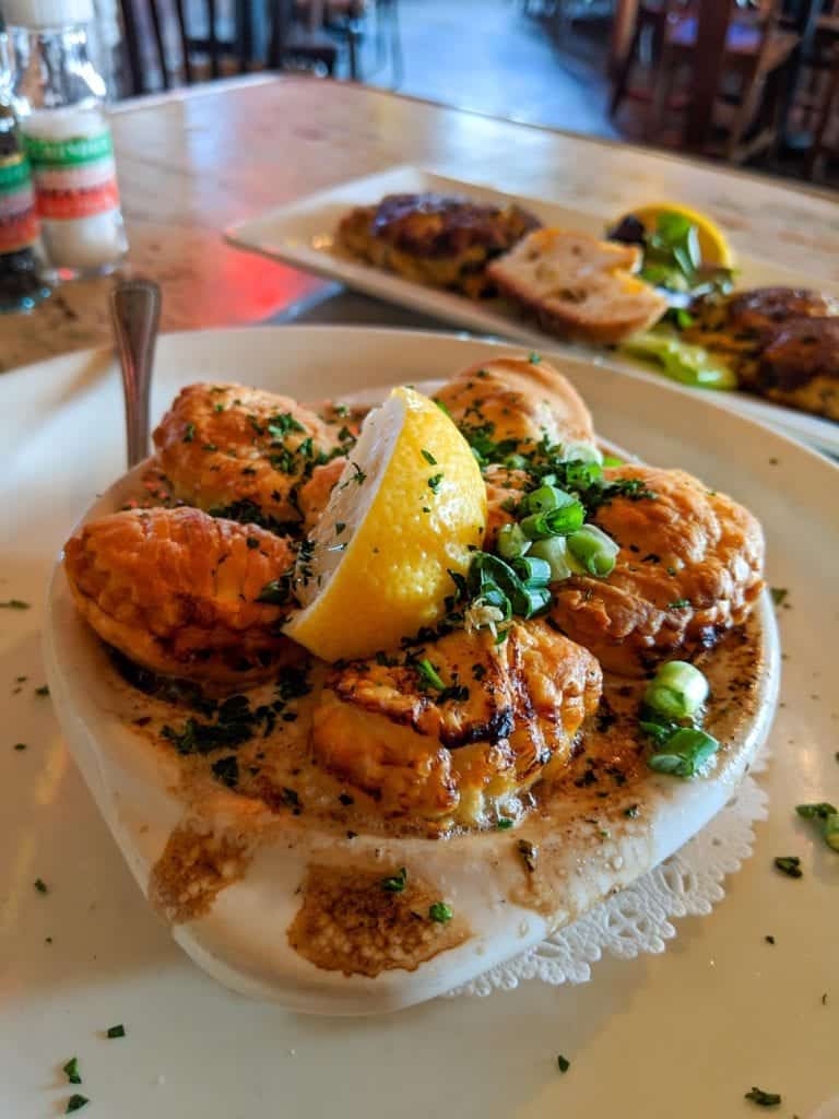 a plate of food on a table