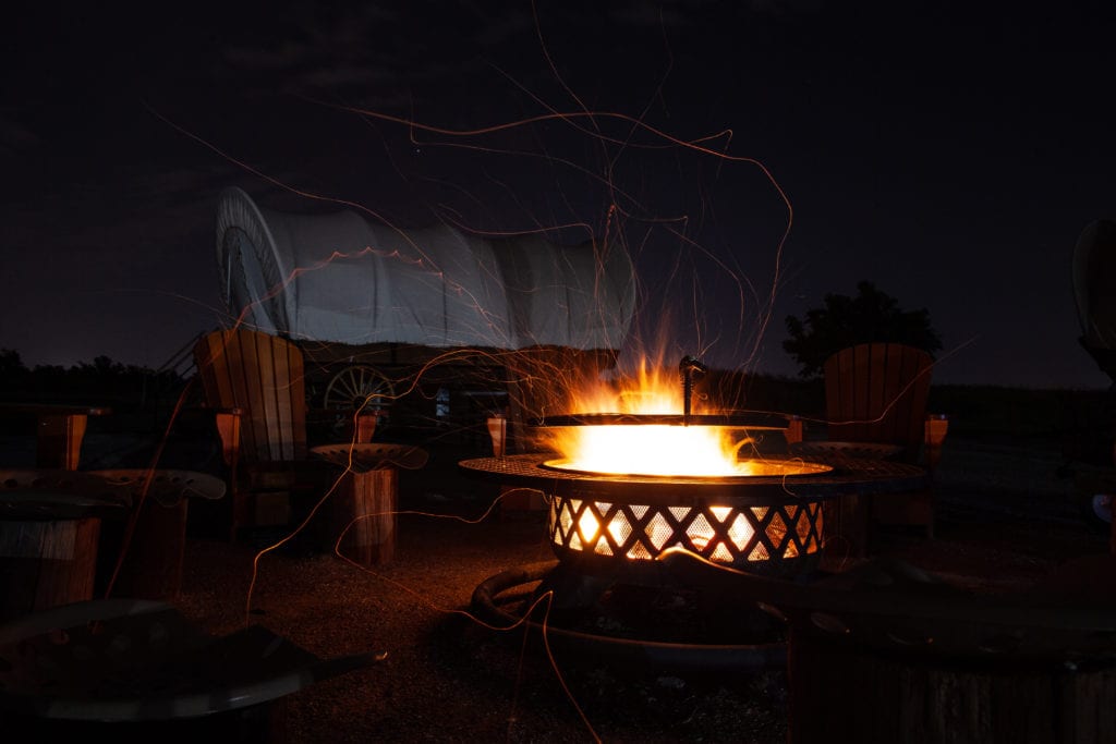 Glamping in Oklahoma City Conestoga Wagon at Orr Family Farm