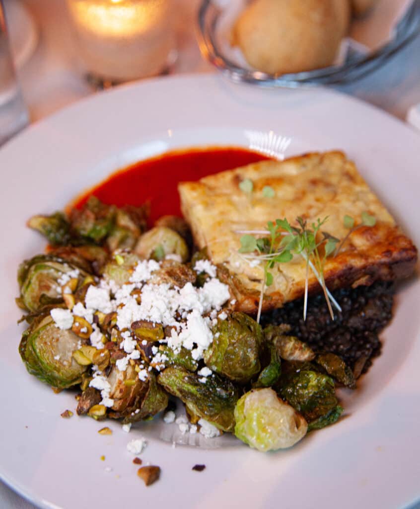 a plate of food on a table