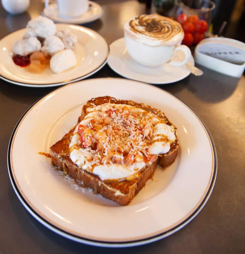 french toast and hot cocoa