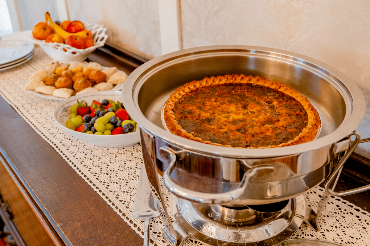 Quiche and Fresh Fruits