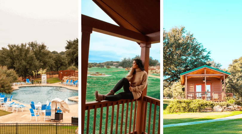 images show a woman enjoying her time sitting on a porch next to a sparkling pool, radiating tranquility.