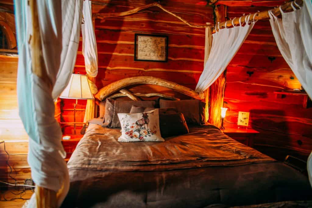 Cozy cabin bedroom