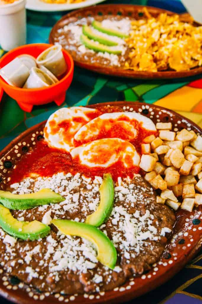 a plate of food on a table