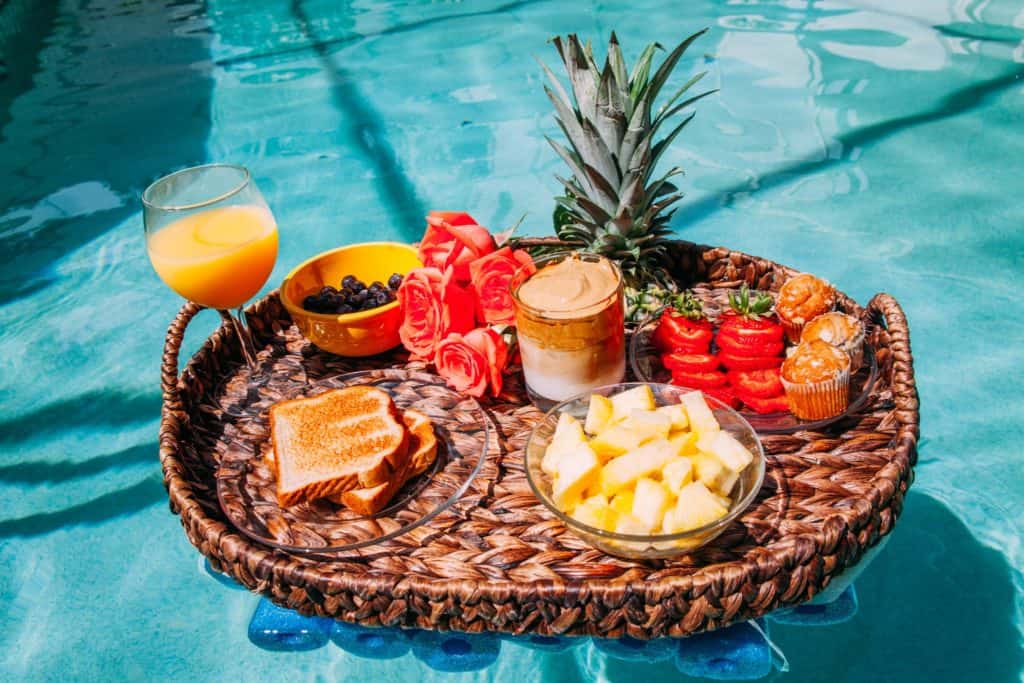 DIY Bali Floating Breakfast Tray