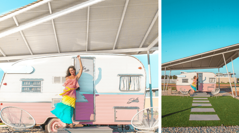 Stay in the Cutest Pink Retro RV in Fredericksburg TX - Blue Skies Retro Resort