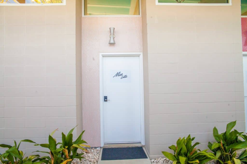 shower area at Blue Skies Retro Resort 