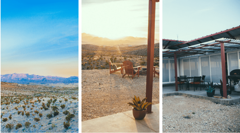  a house and a desert landscape