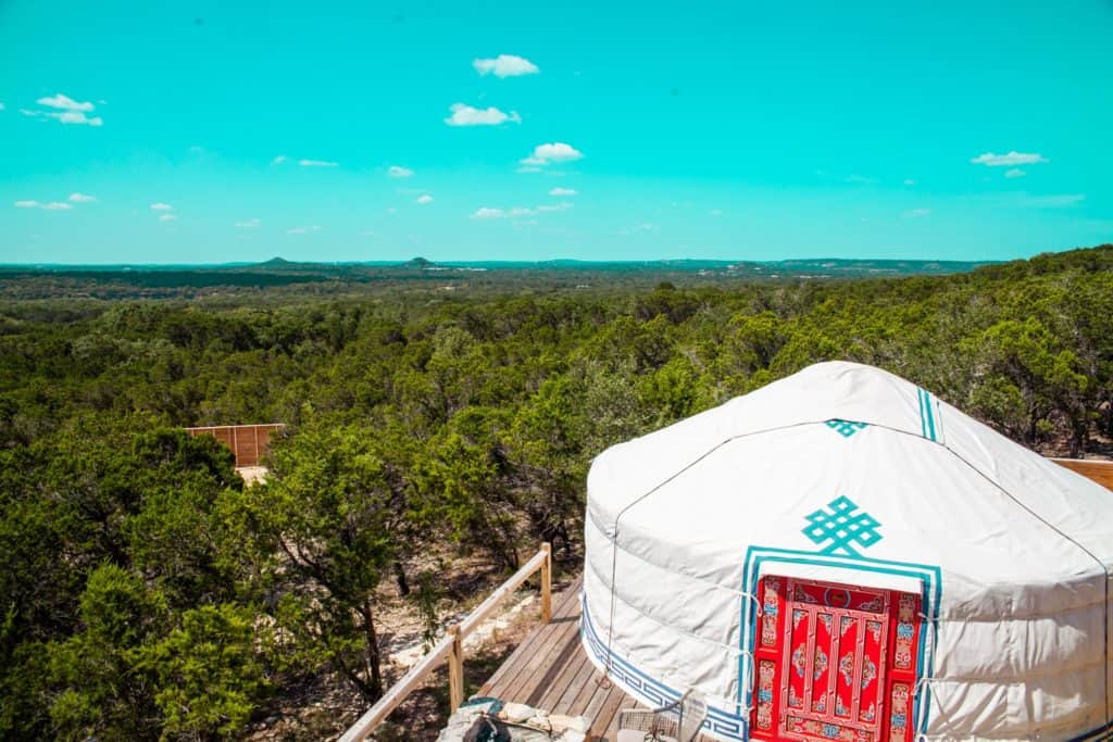 Yurt with a Hot Tub in the Texas Hill Country