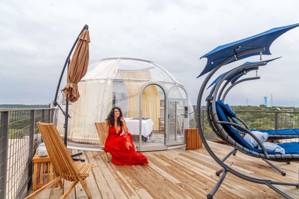 Sleep in a Glamping Bubble in Texas Hill Country