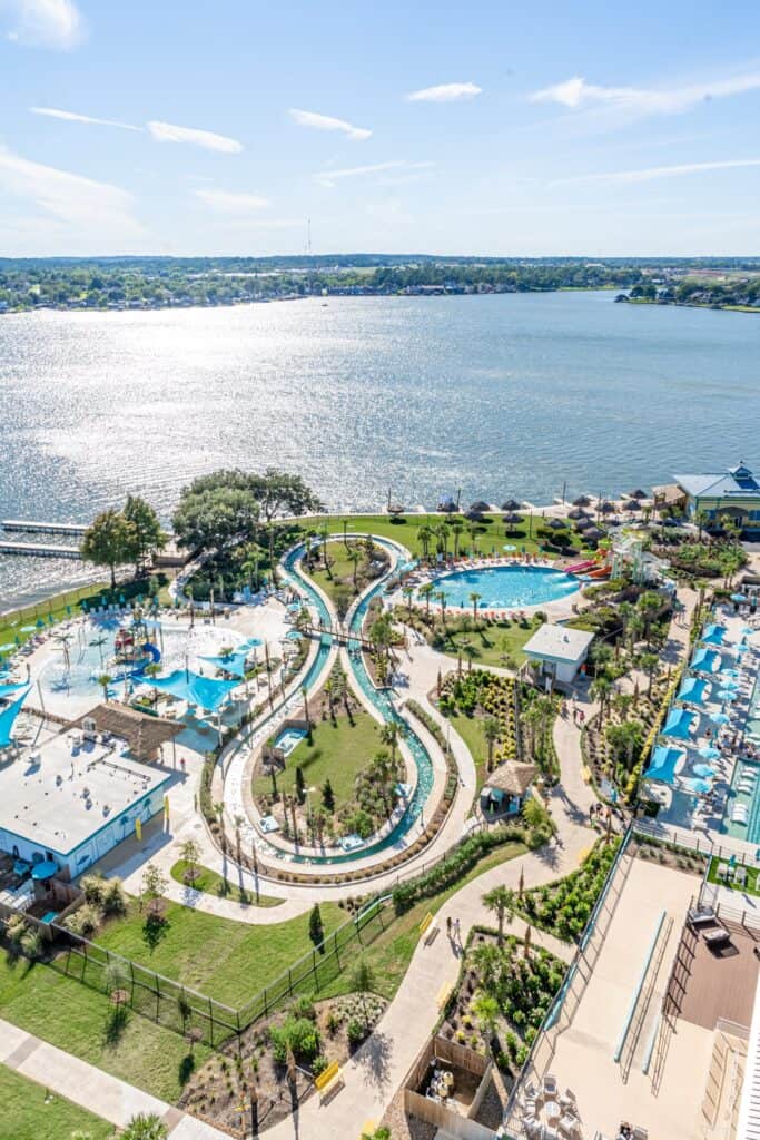 view from the room of margaritaville lake conroe
