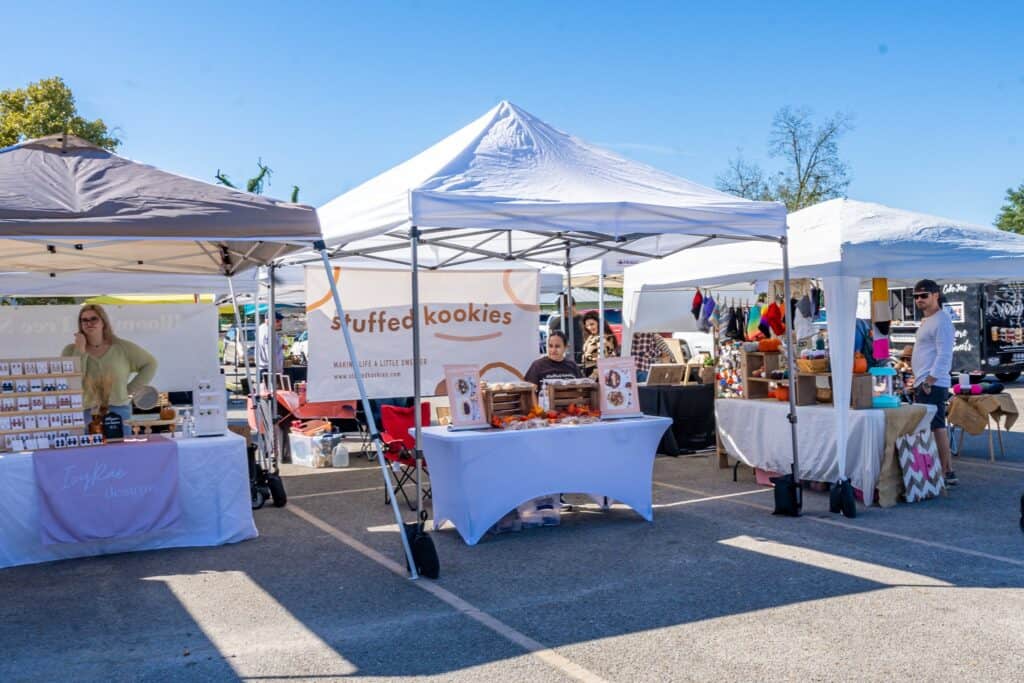 stalls at Conroe market days