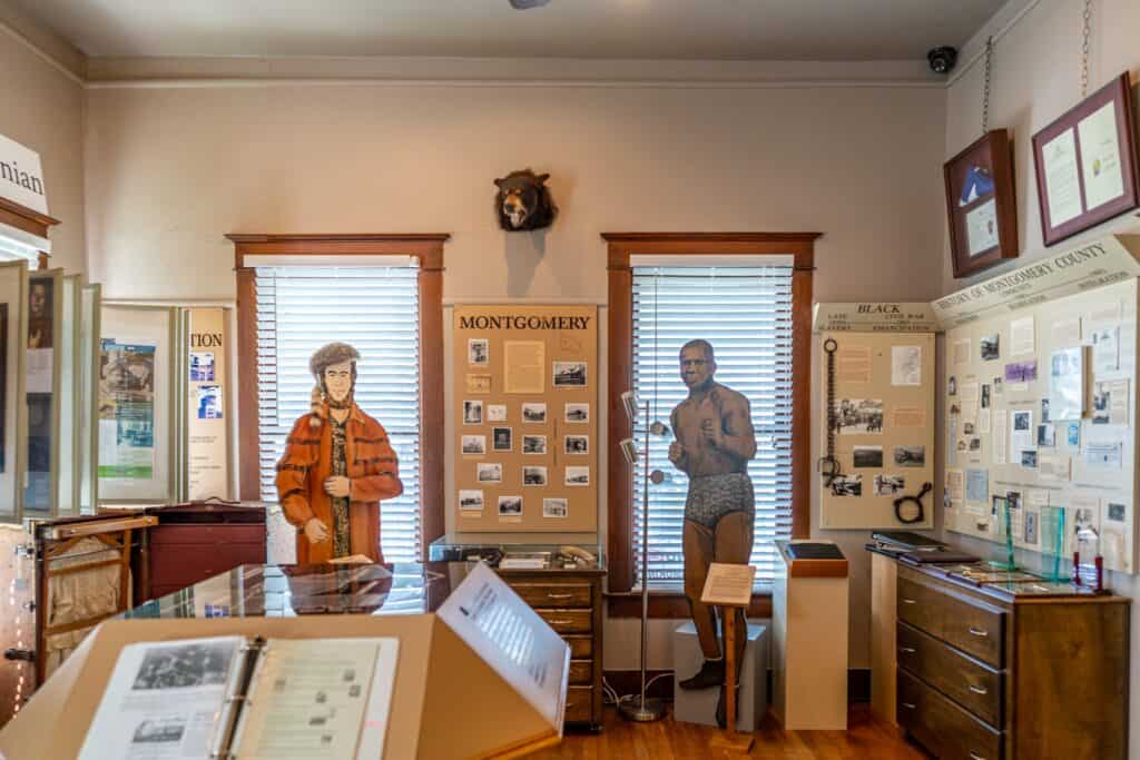 inside the museum at conroe
