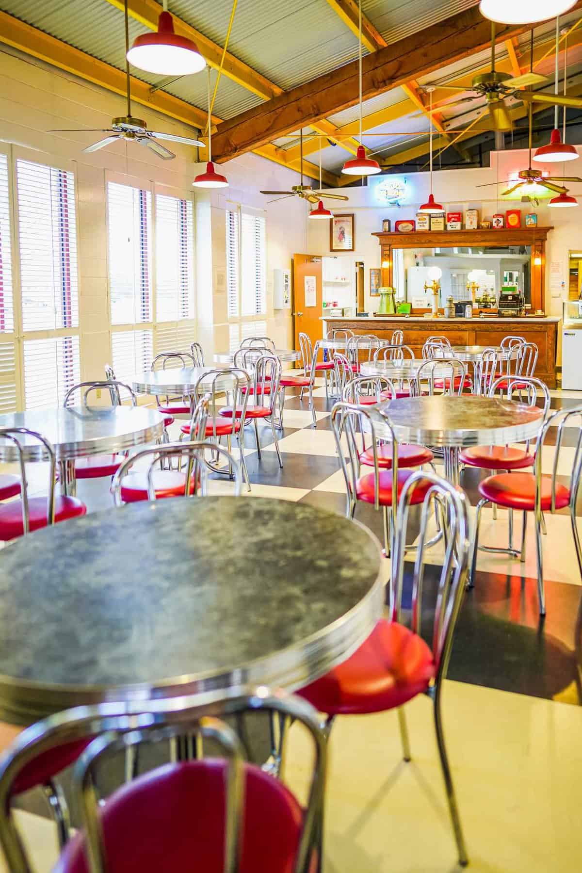 Ice cream shop inside dairy museum in Sulphur Springs TX