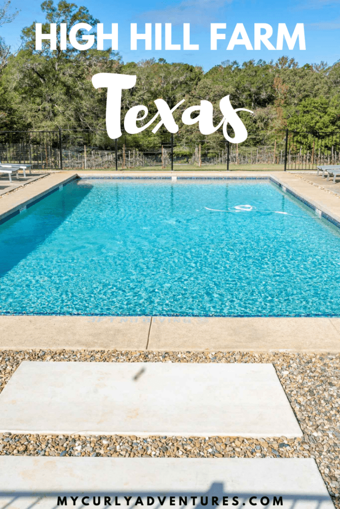 Crystal blue pool at High Hill Farm Tyler TX