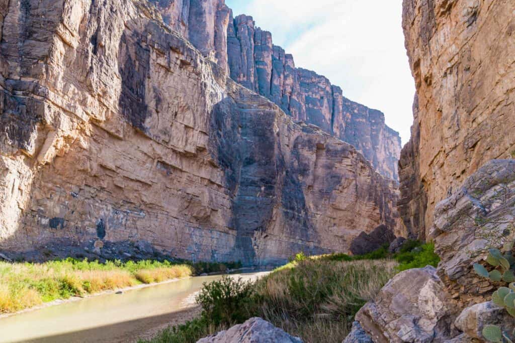 Tall walls along the trail to Santa Elena Canyon in Big Bend