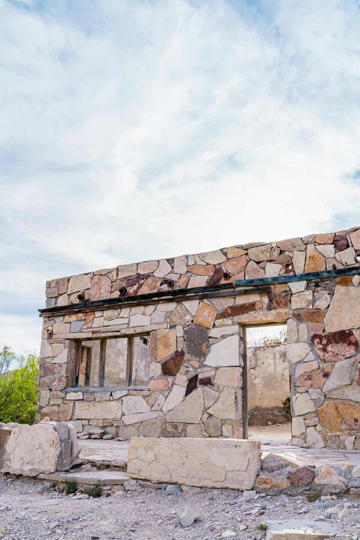 Remains of an old building along the Hot Springs Trail in Big Bend