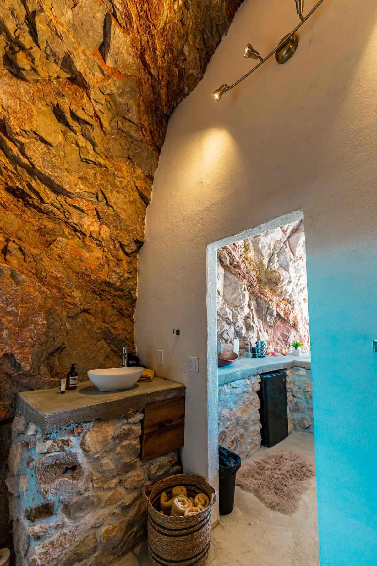 Luxury Cave Bathroom Sink Area