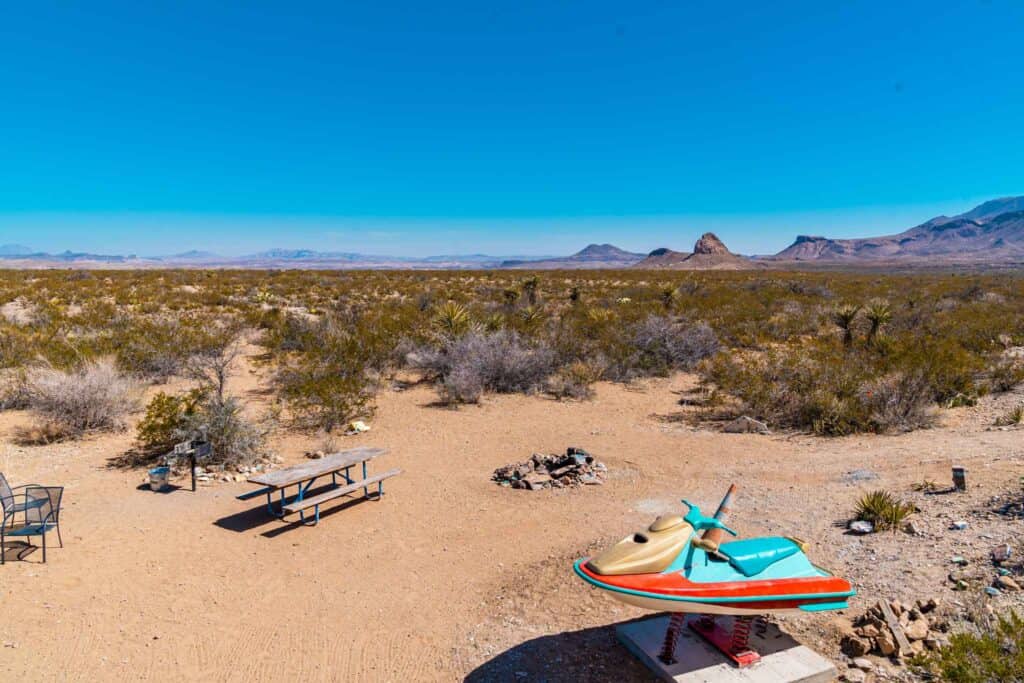 Campsite near the yacht