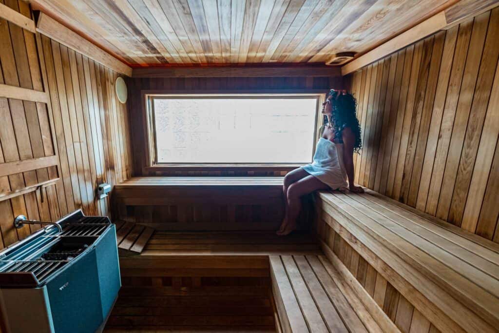 Sauna at Hotel RITUAL Where to Stay Jacksonville