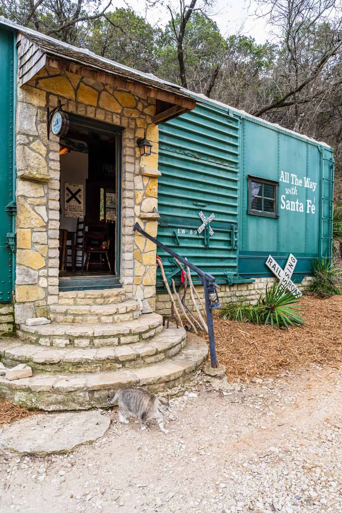 Santa Fe Railroad Car lodging at Country Woods Inn