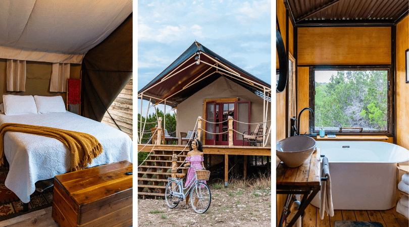 Bedroom, Luxe Safari Tent, Bathroom