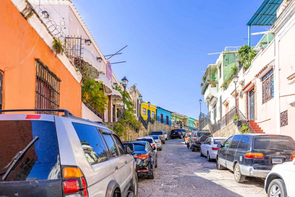 Street View with Cars Parked on The Side