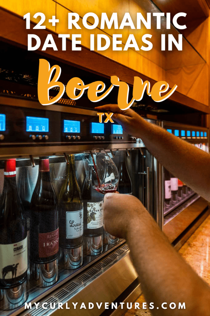 Man holding a wine glass refilling from a wine dispenser