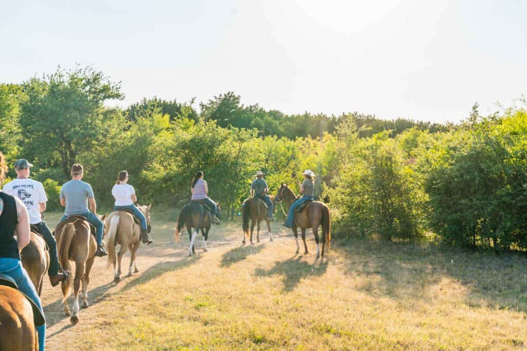 Group of People Horse Back riding