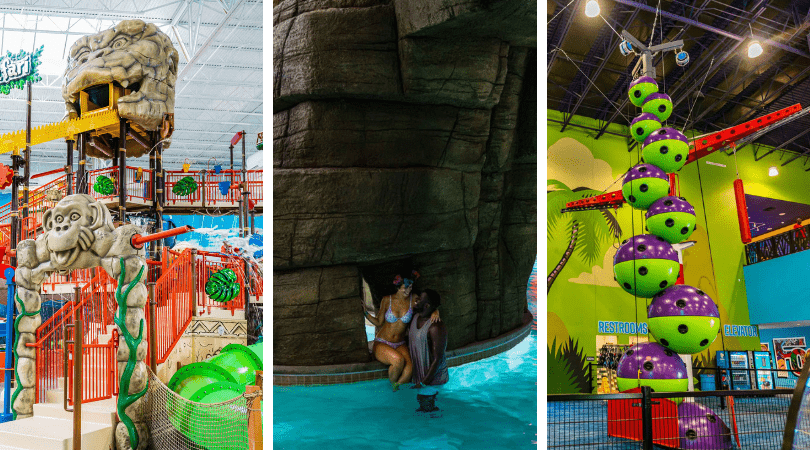 Indoor Waterpark, Arcade and Couple at the Indoor Pool