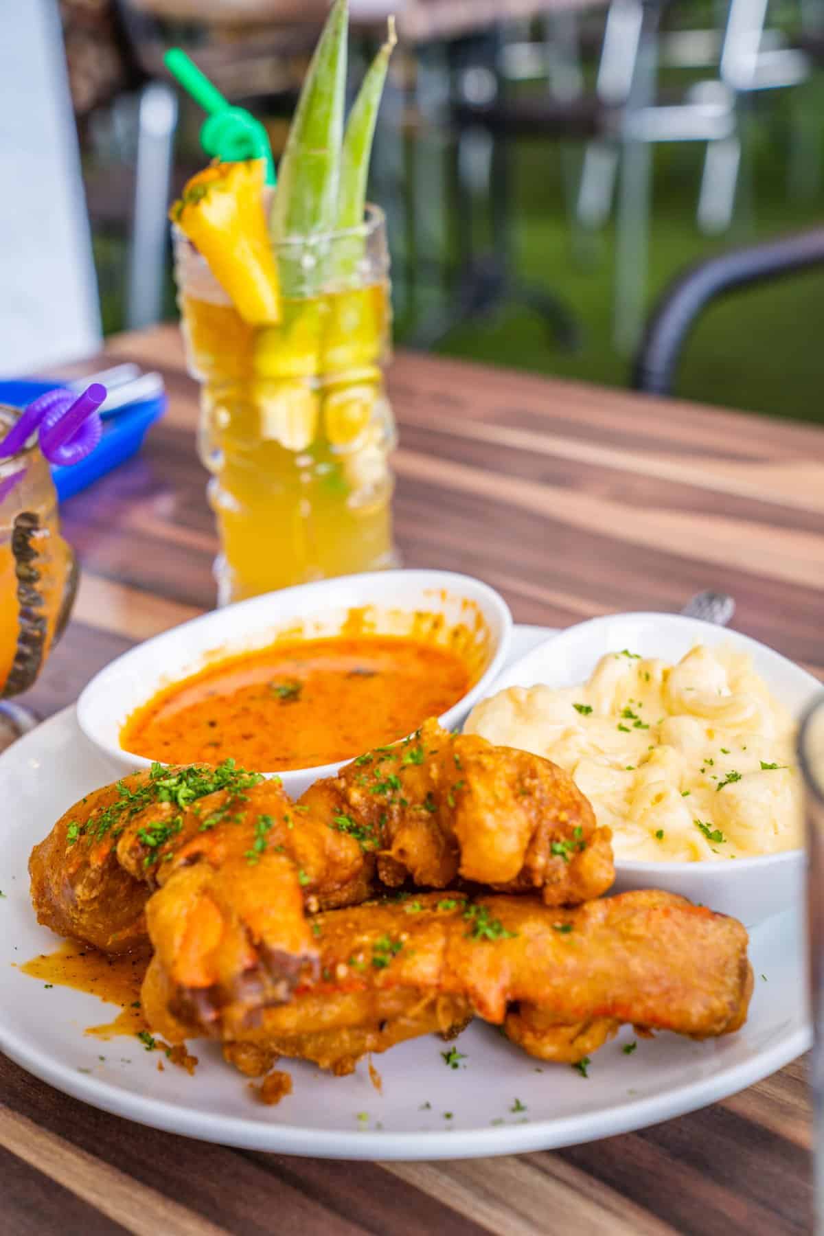 a plate of food on a table