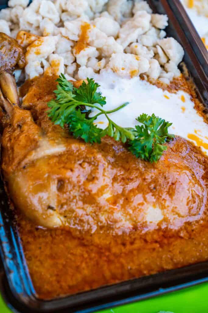 chicken in a creamy paprika sauce