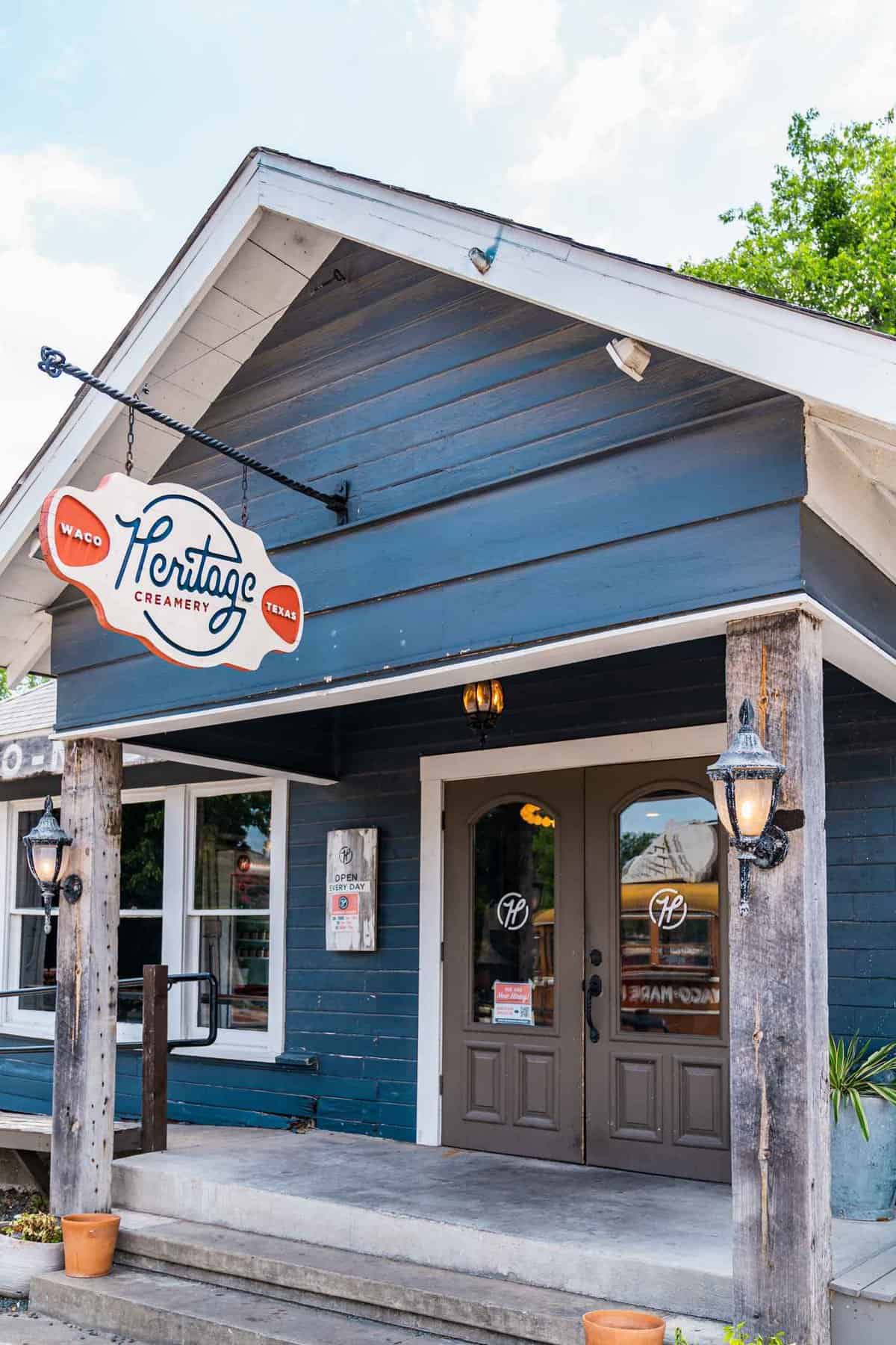 Storefront of Heritage Creamery