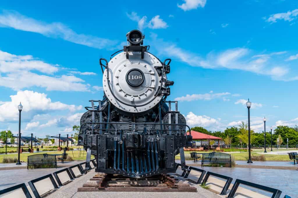 Mercy Train on display inside Depot District