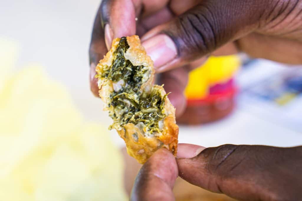 Fried collard greens