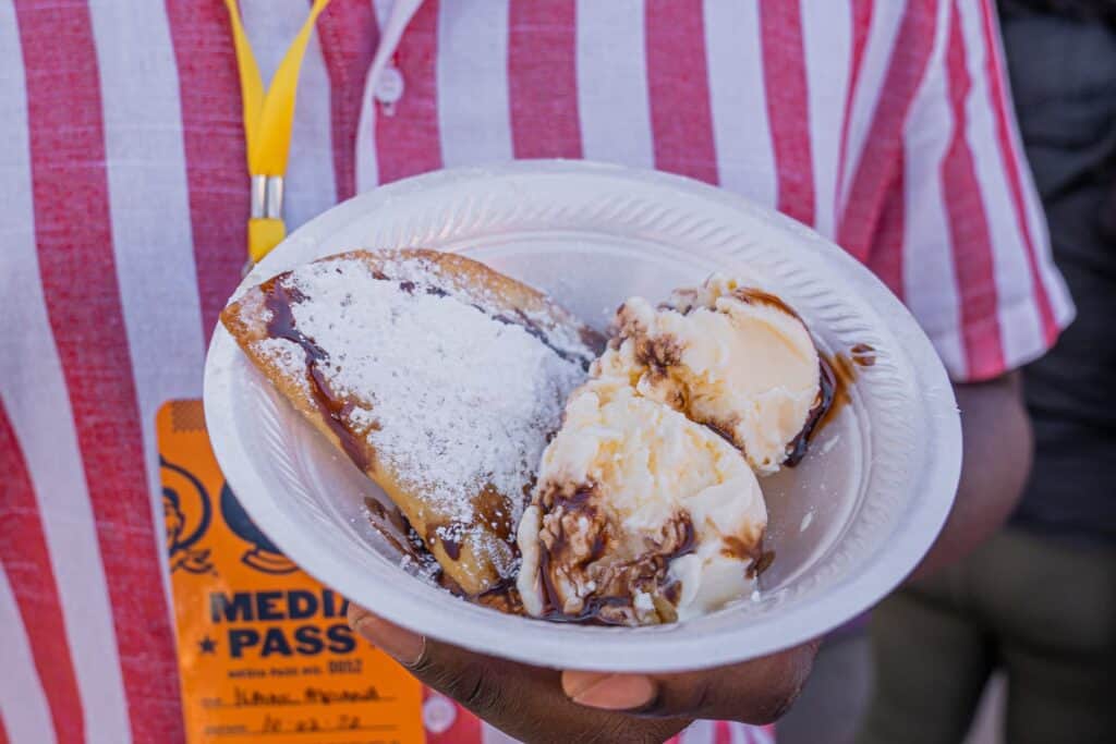 Fried Reese's with ice cream