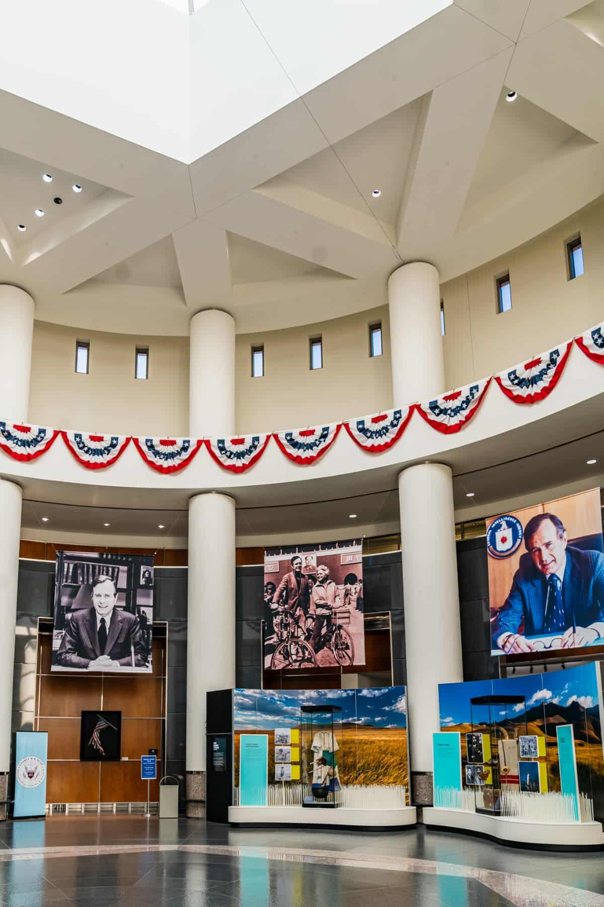 The lobby of the George H. W. Bush Museum