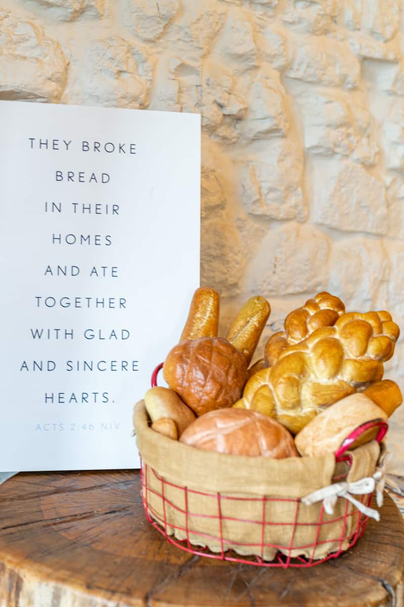 Basket full of fresh bread