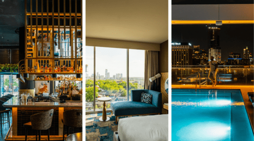 The Otis Hotel Bar, Bedroom and Rooftop Pool