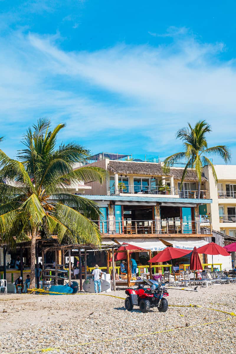 Buildings along the beach