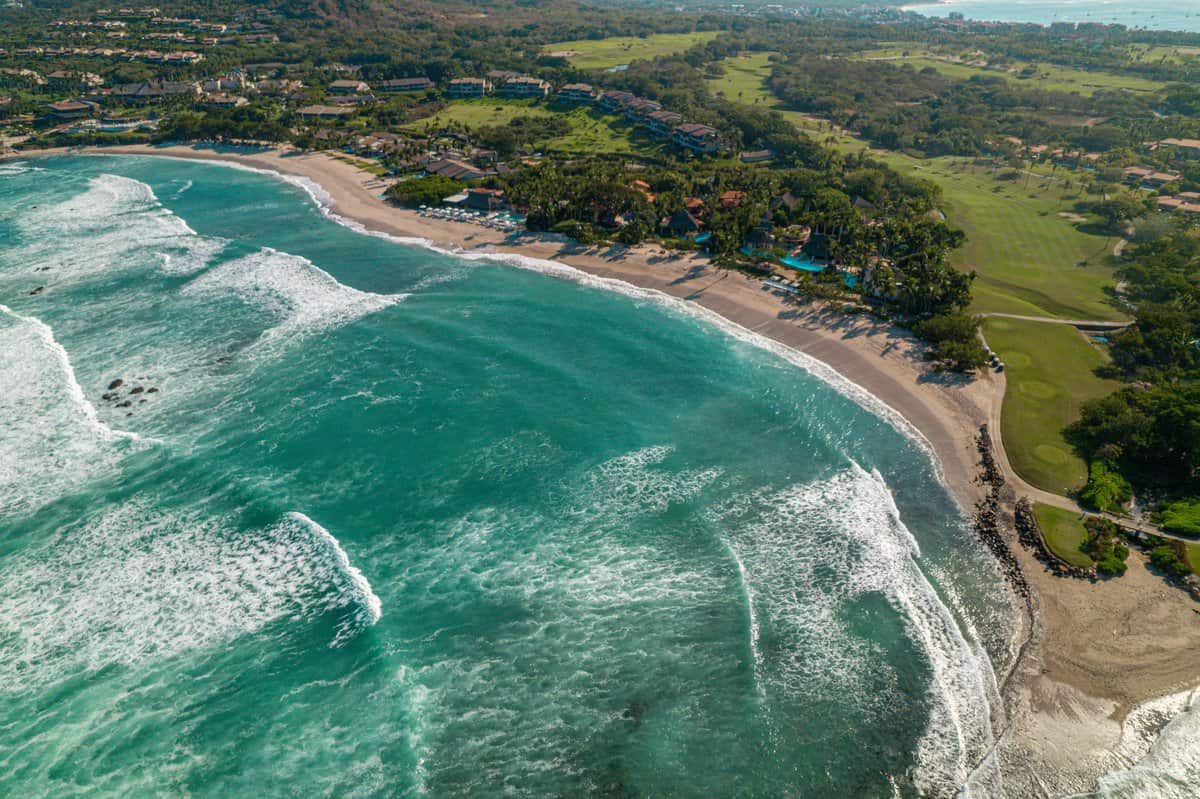 Drone beach view