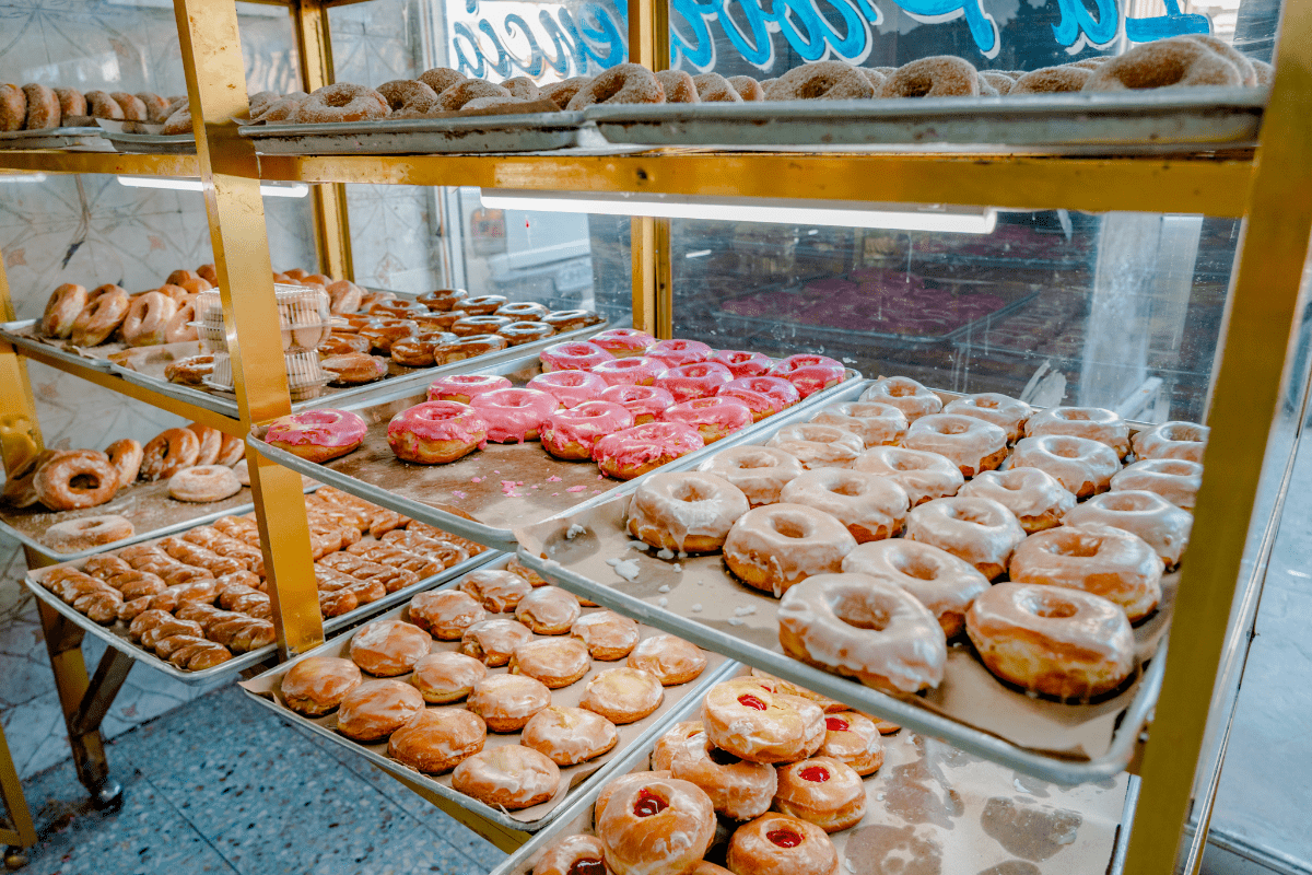 Donut on store display