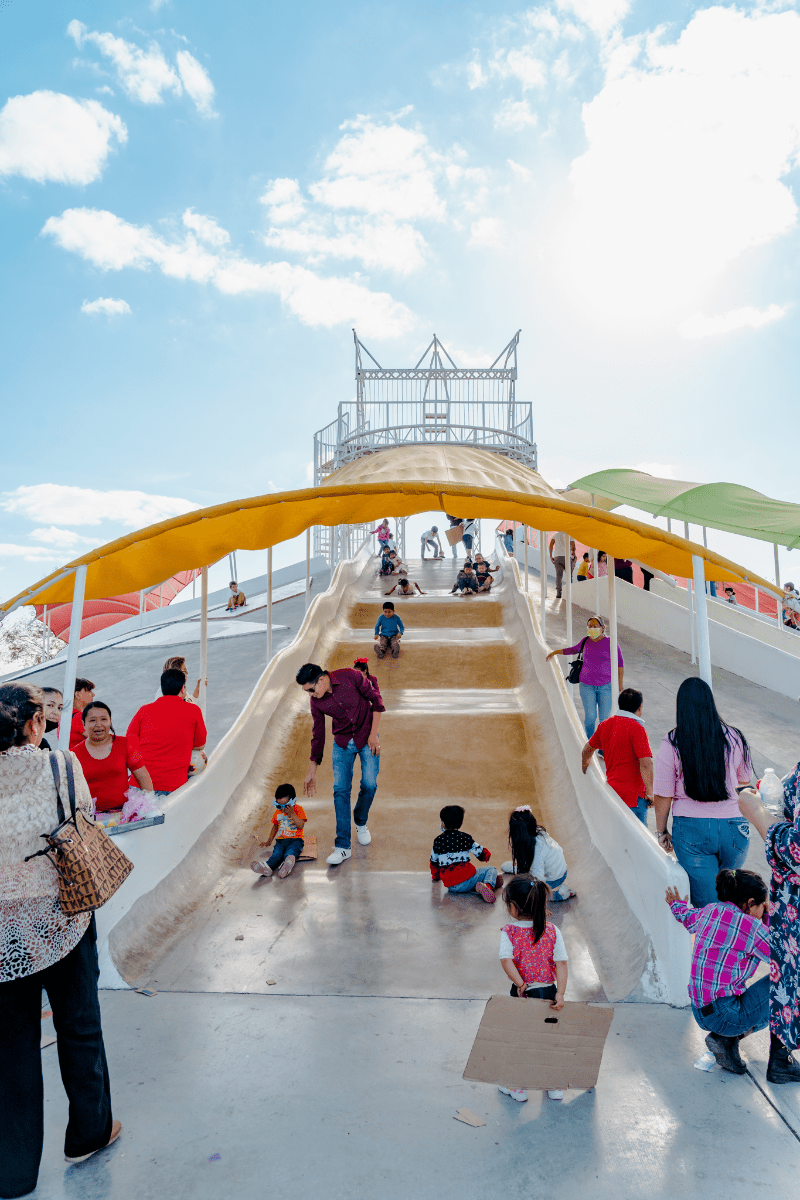 People at play area