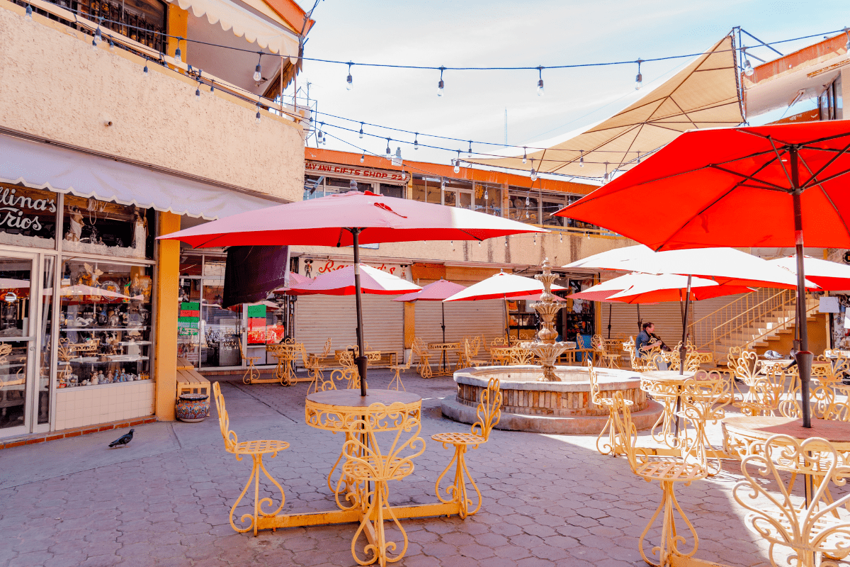 Plaza in a local market