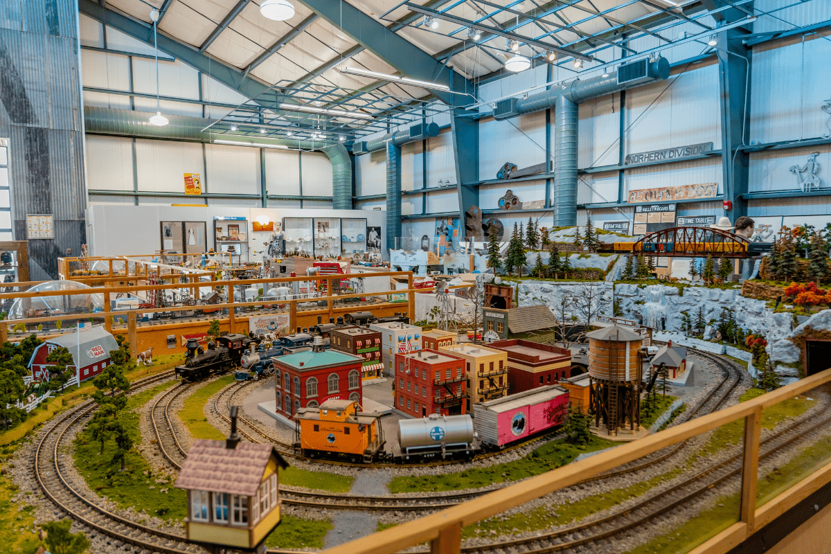 Toy train display at museum