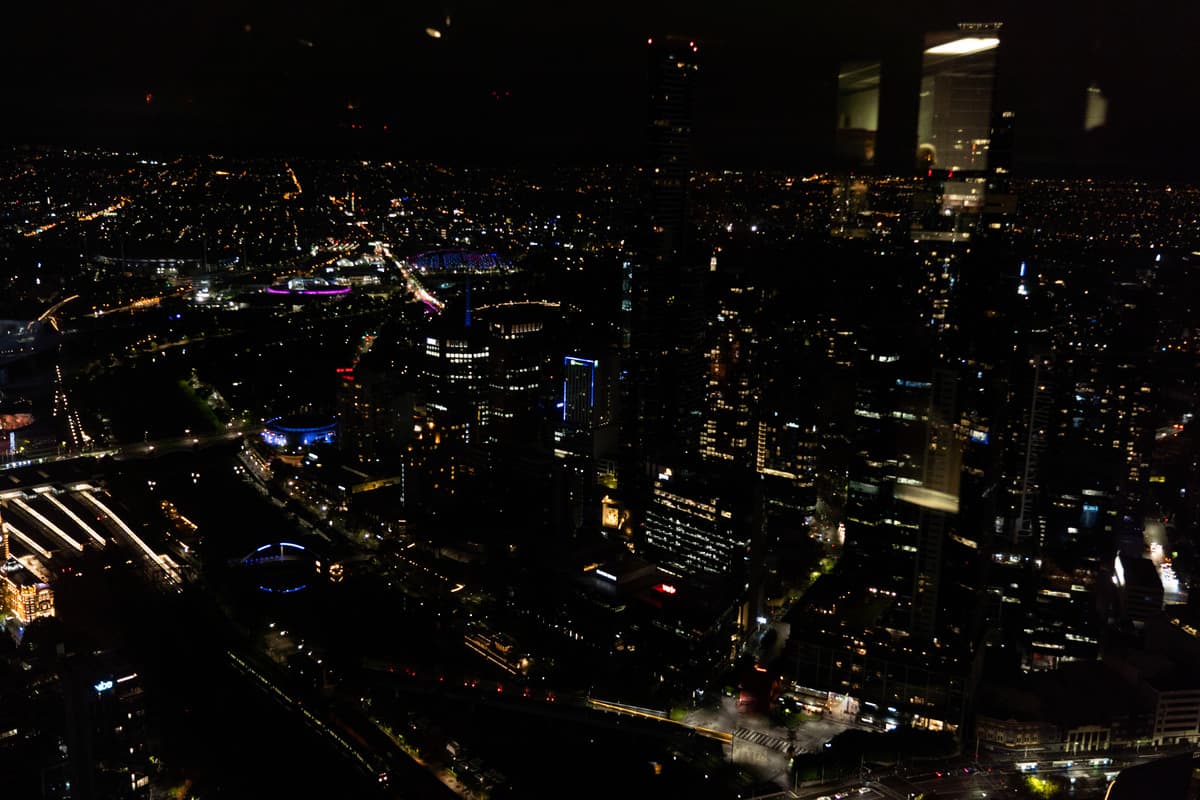 View of Melbourne from the 55th floor of the Rialto Towers at night