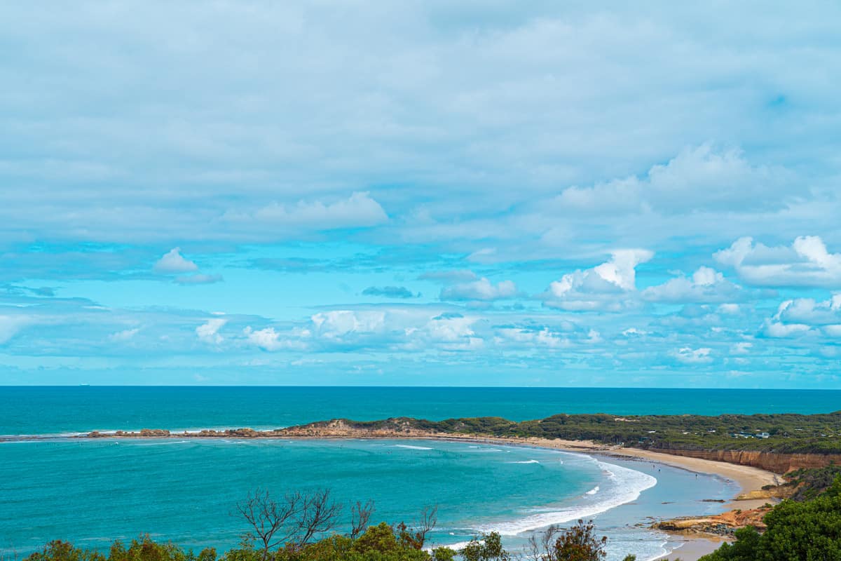 View of the beach from the Angelsea Overlook